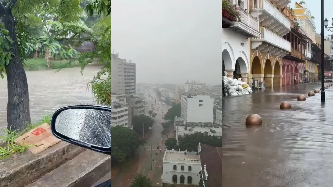 Fuertes lluvias causan afectaciones en Cartagena: hay inundaciones